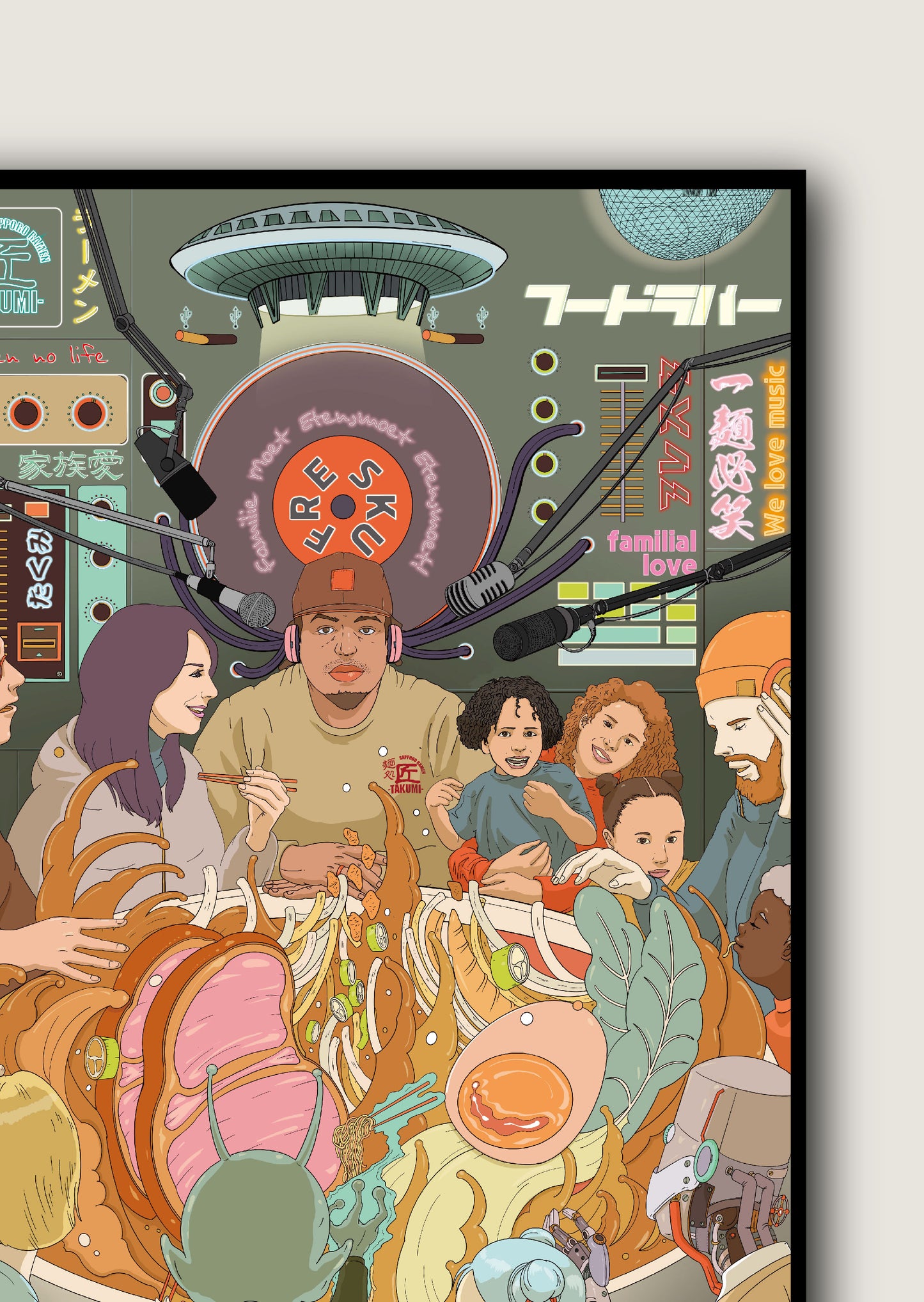 Fresku x Takumi Poster A1 formaat - Rond de tafel