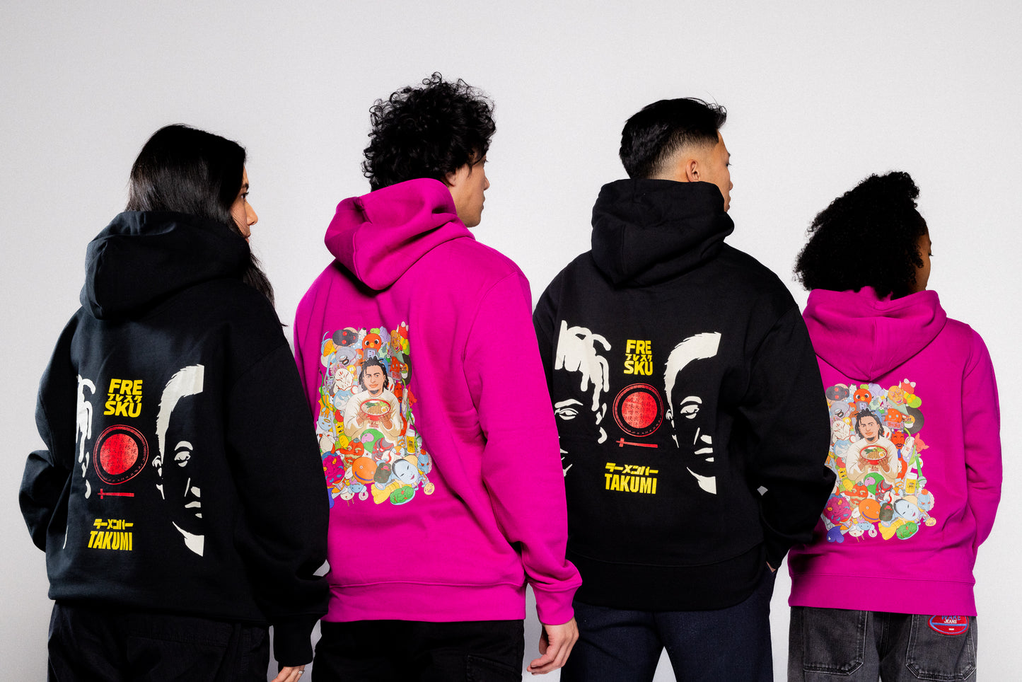 Fresku x Takumi Collaboration Black Hoodie