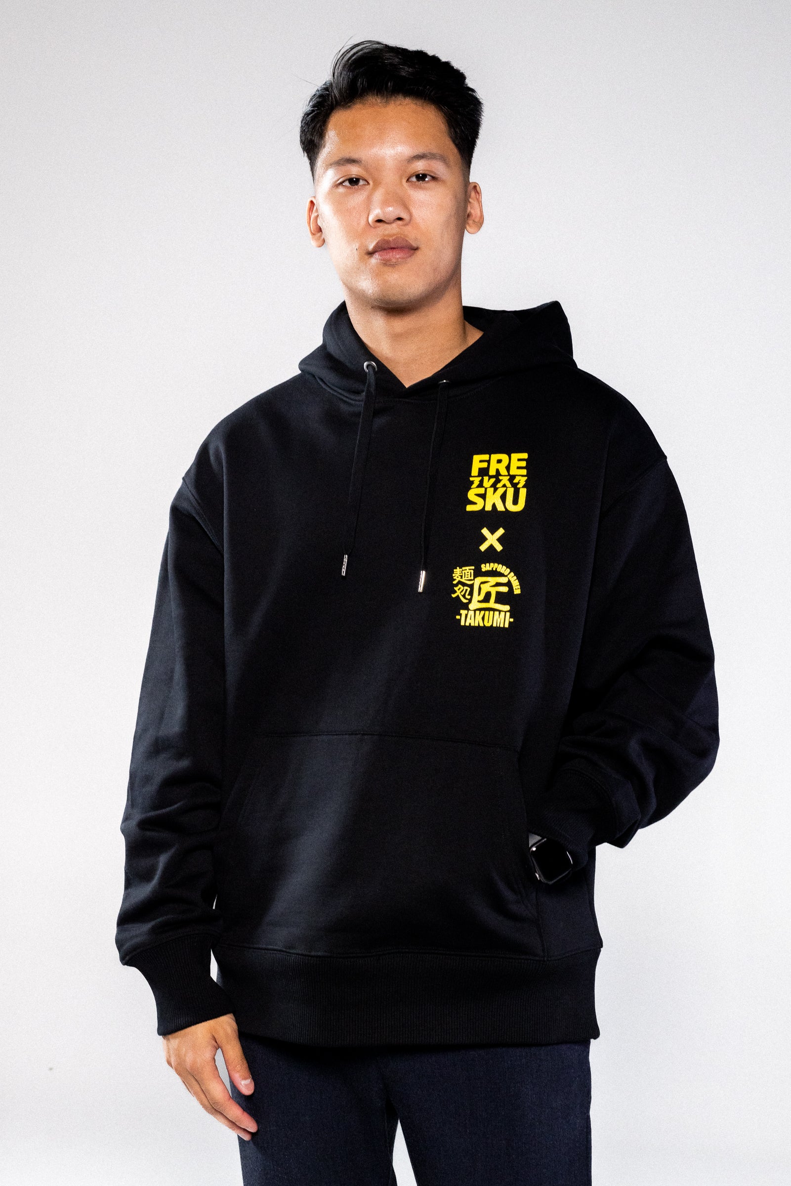 Fresku x Takumi Black Hoodie, image 4