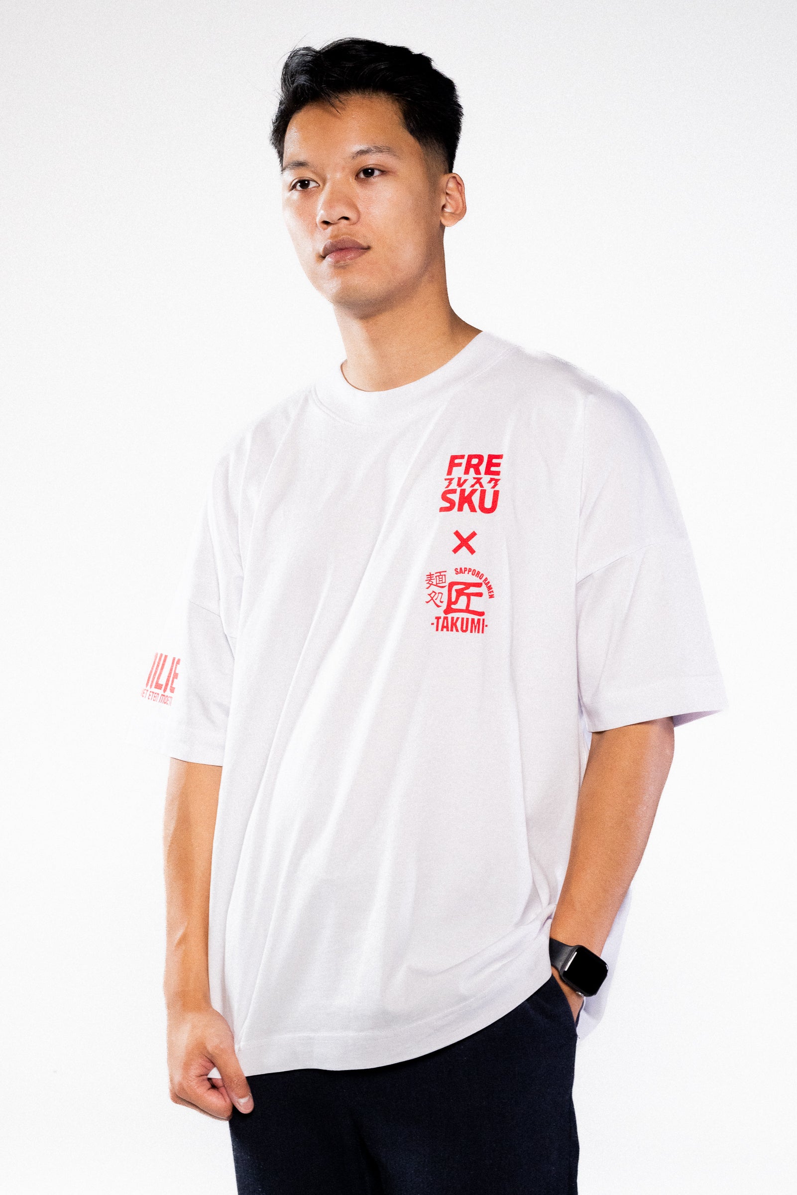 Fresku x Takumi White T-Shirt, image 1