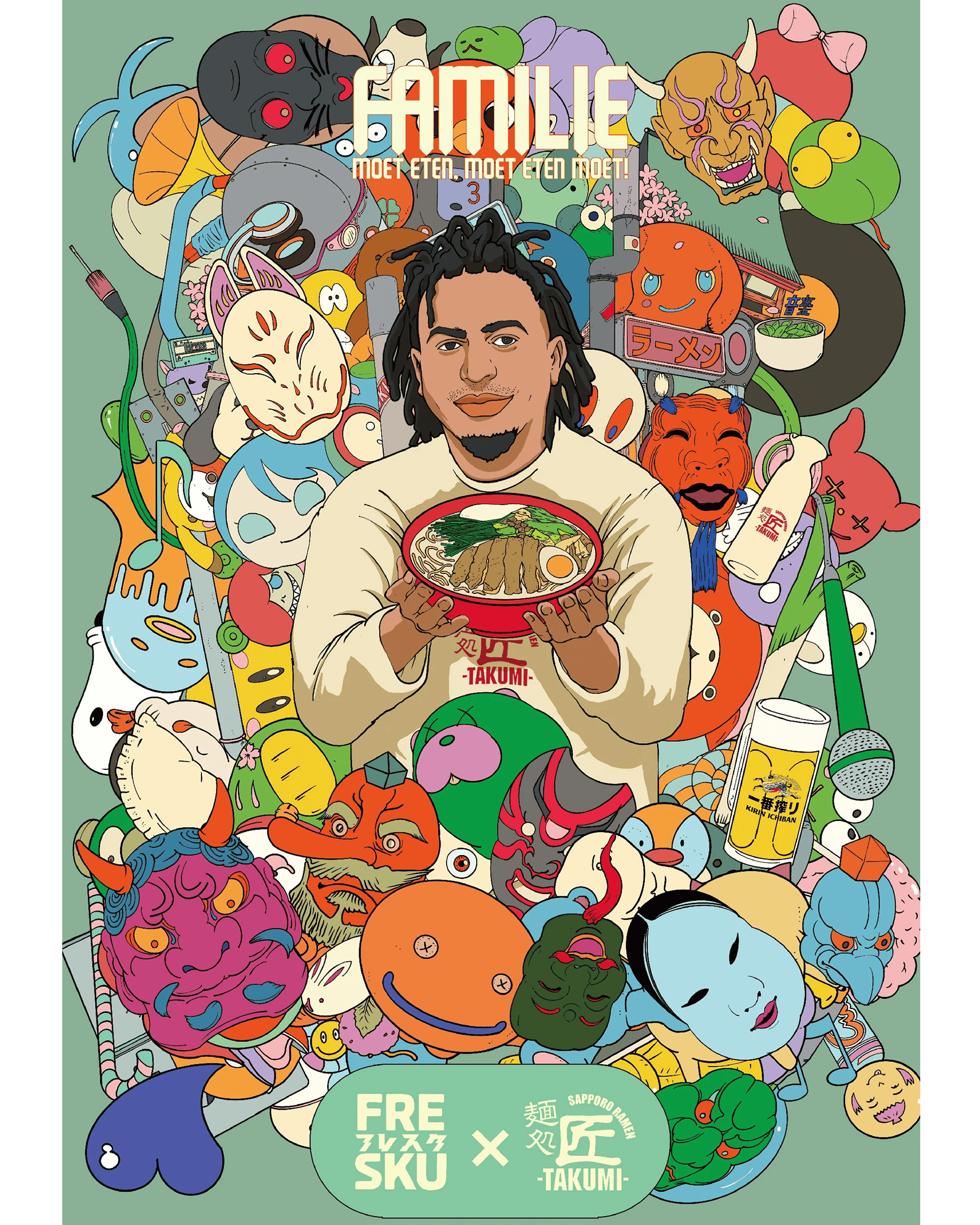 Fresku x Takumi Ramen (A1 Poster), afbeelding 1