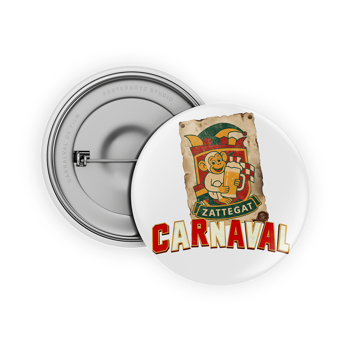 Carnaval button: Zattegat-flyer
