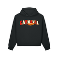 Carnaval (De Film) zwarte hoodie, design Worstenbroodje, voorkant