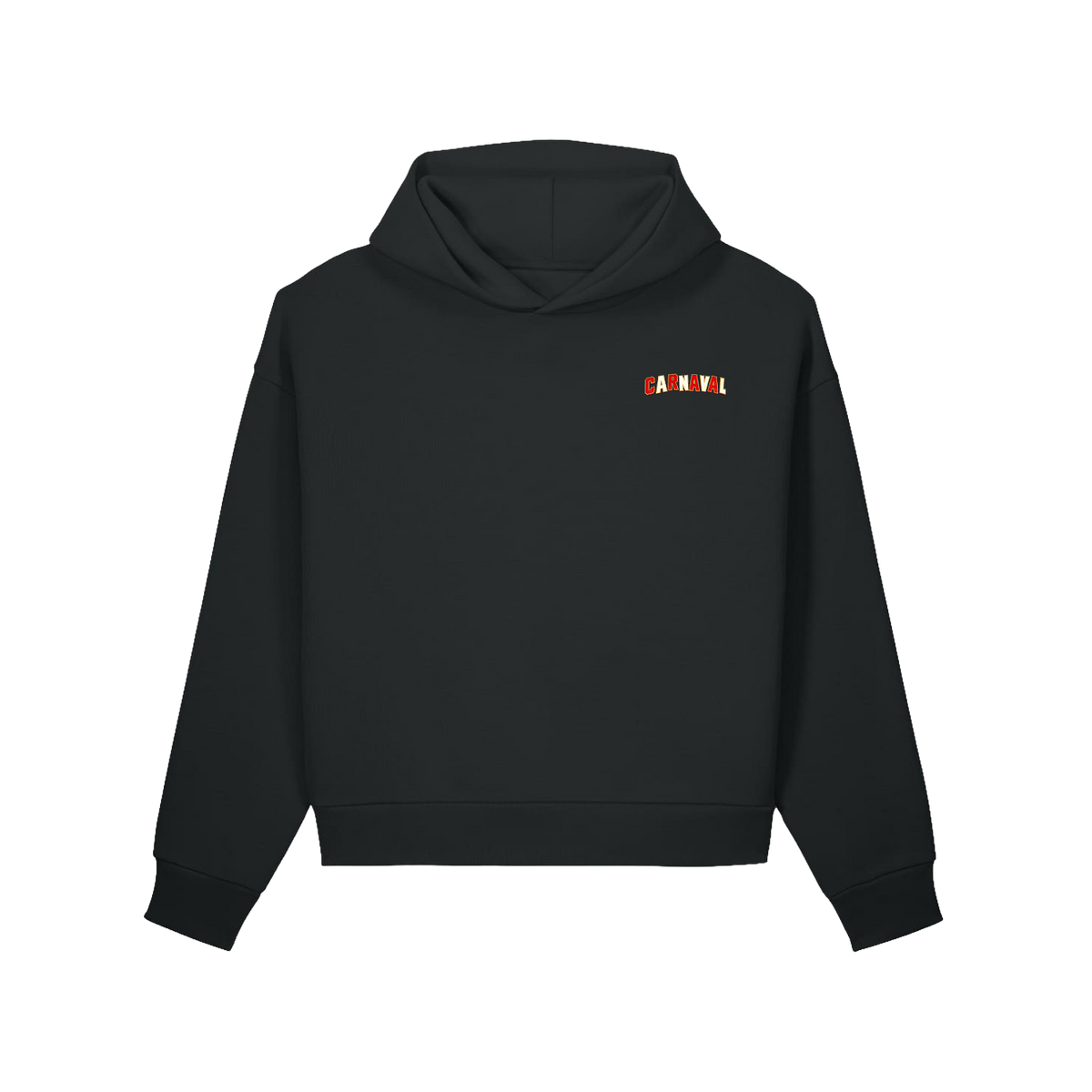 Carnaval (De Film) zwarte hoodie, design Zattegat, voorkant