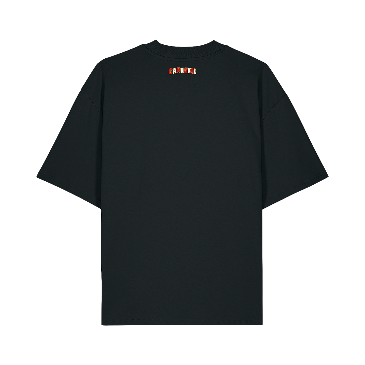 Carnaval (De Film) zwart T-shirt, achterkant met klein CARNAVAL-logo in de nek